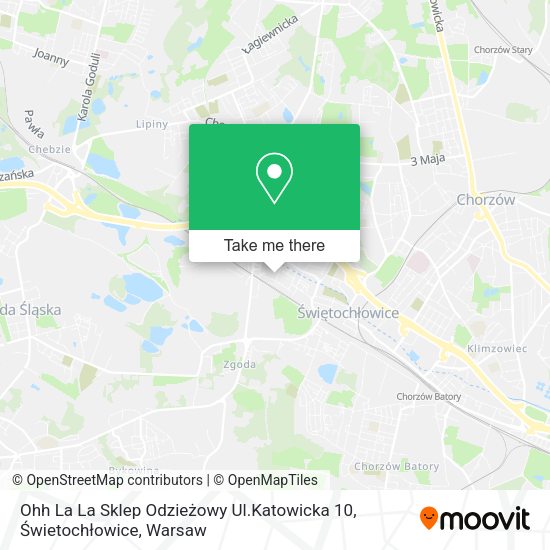 Ohh La La Sklep Odzieżowy Ul.Katowicka 10, Świetochłowice map