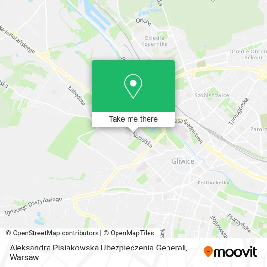 Карта Aleksandra Pisiakowska Ubezpieczenia Generali