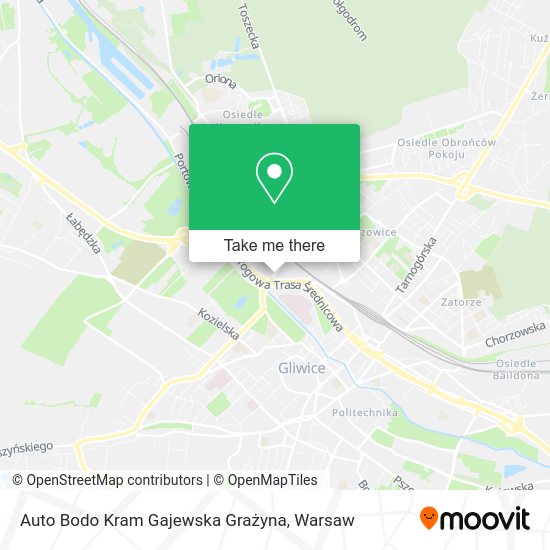 Auto Bodo Kram Gajewska Grażyna map