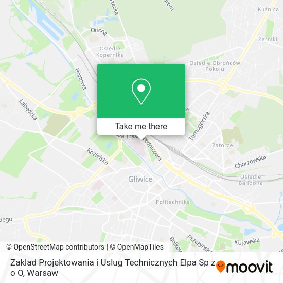 Zaklad Projektowania i Uslug Technicznych Elpa Sp z o O map