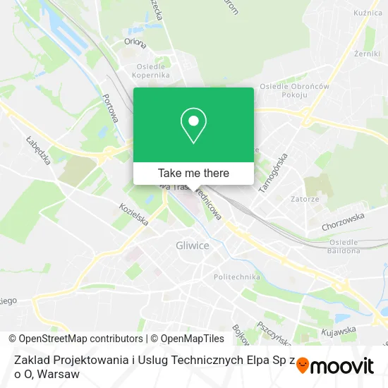 Карта Zaklad Projektowania i Uslug Technicznych Elpa Sp z o O