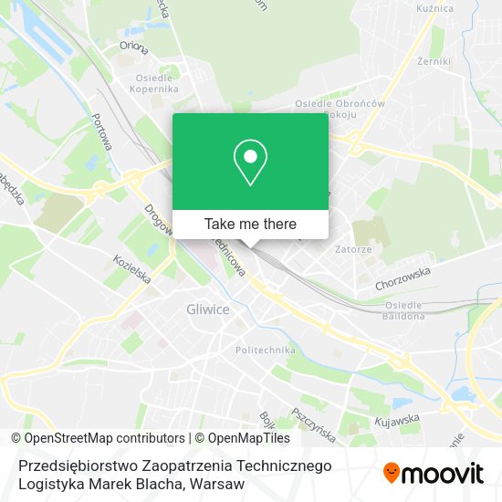 Przedsiębiorstwo Zaopatrzenia Technicznego Logistyka Marek Blacha map