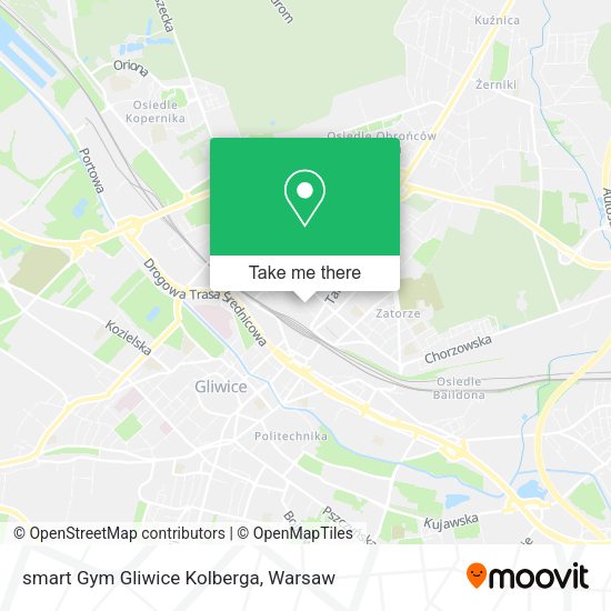 smart Gym Gliwice Kolberga map