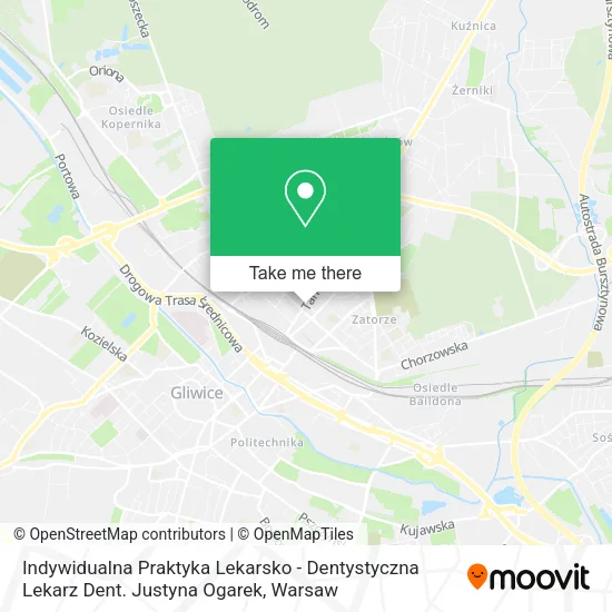 Indywidualna Praktyka Lekarsko - Dentystyczna Lekarz Dent. Justyna Ogarek map
