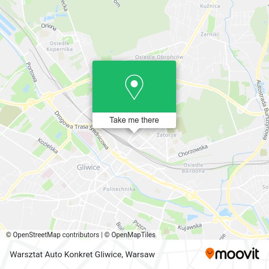 Warsztat Auto Konkret Gliwice map