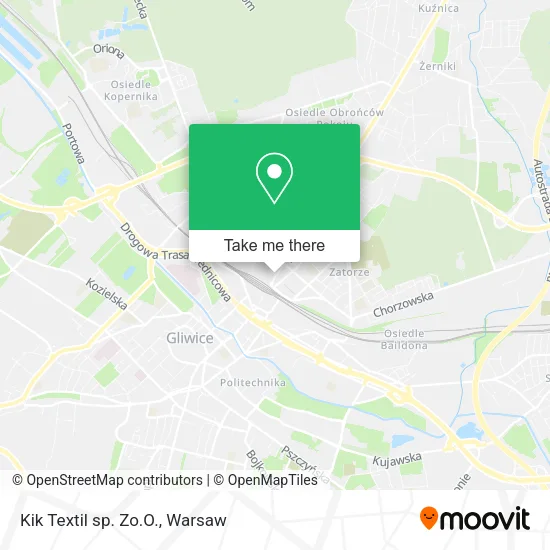Карта Kik Textil sp. Zo.O.