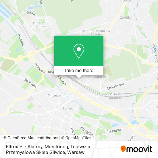 Карта Eltrox.Pl - Alarmy, Monitoring, Telewizja Przemysłowa Sklep Gliwice