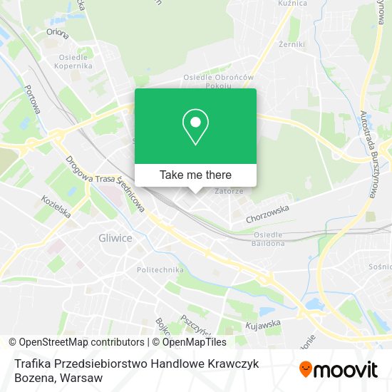 Trafika Przedsiebiorstwo Handlowe Krawczyk Bozena map