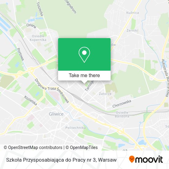 Szkoła Przysposabiająca do Pracy nr 3 map