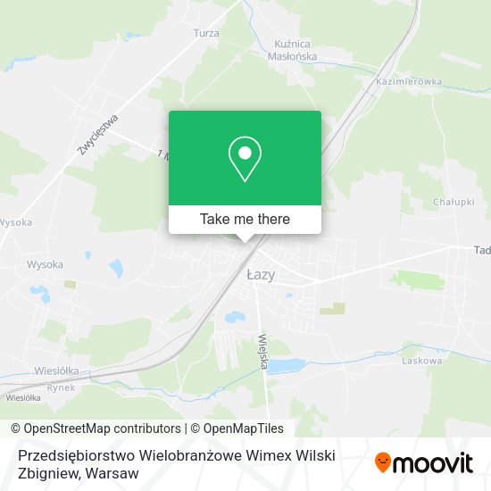 Przedsiębiorstwo Wielobranżowe Wimex Wilski Zbigniew map