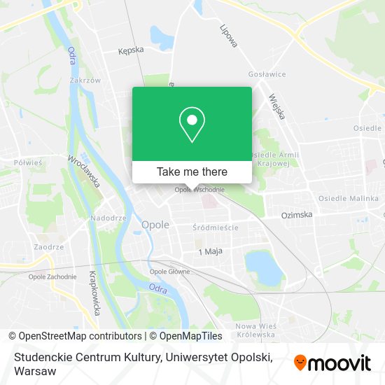 Карта Studenckie Centrum Kultury, Uniwersytet Opolski