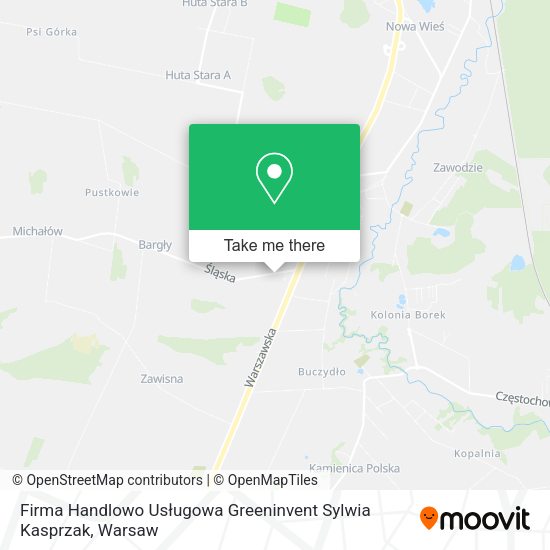 Firma Handlowo Usługowa Greeninvent Sylwia Kasprzak map