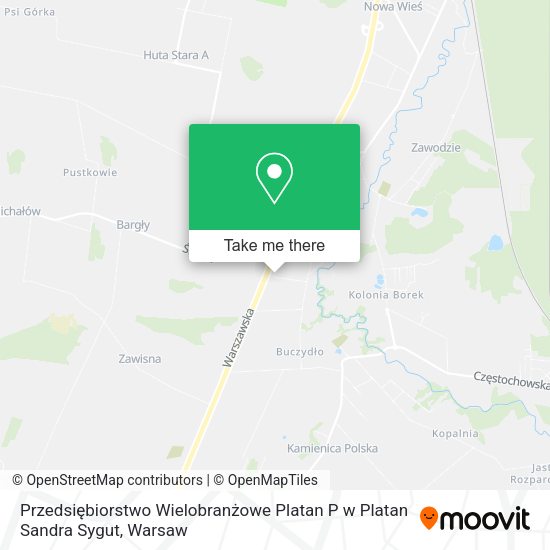 Przedsiębiorstwo Wielobranżowe Platan P w Platan Sandra Sygut map