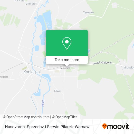 Husqvarna. Sprzedaż i Serwis Pilarek map