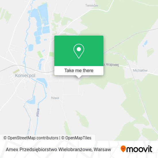 Amex Przedsiębiorstwo Wielobranżowe map