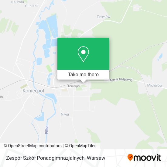 Zespół Szkół Ponadgimnazjalnych map