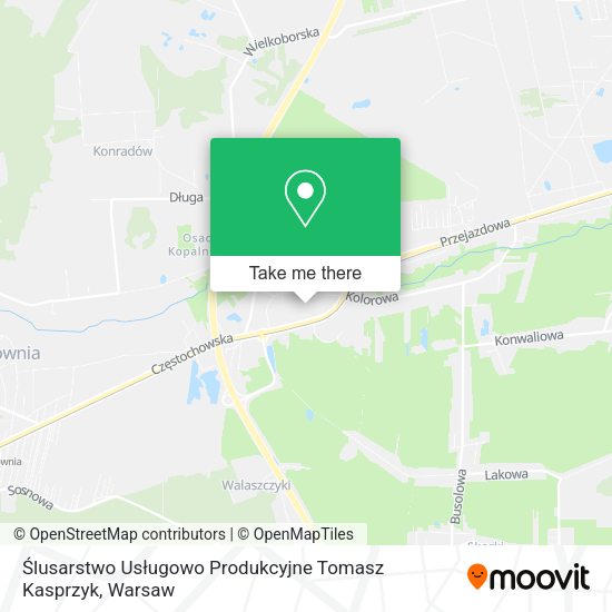 Ślusarstwo Usługowo Produkcyjne Tomasz Kasprzyk map