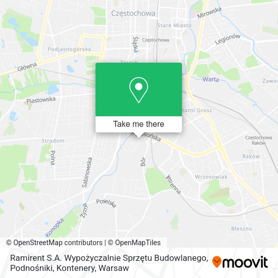 Ramirent S.A. Wypożyczalnie Sprzętu Budowlanego, Podnośniki, Kontenery map