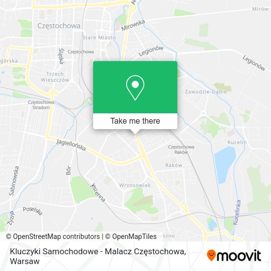 Kluczyki Samochodowe - Malacz Częstochowa map