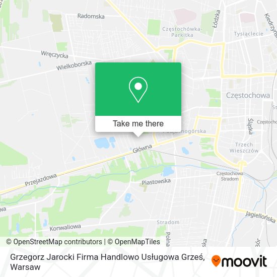 Grzegorz Jarocki Firma Handlowo Usługowa Grześ map