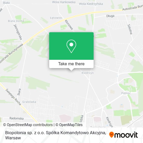 Biopolonia sp. z o.o. Spółka Komandytowo Akcyjna map