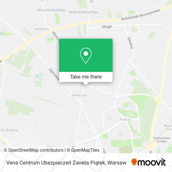 Vena Centrum Ubezpieczeń Żaneta Piątek map