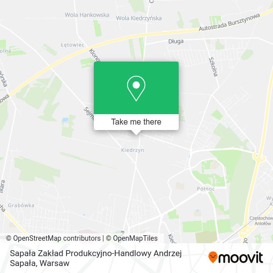 Sapała Zakład Produkcyjno-Handlowy Andrzej Sapała map