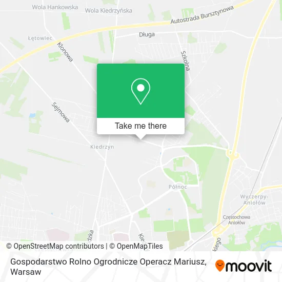 Карта Gospodarstwo Rolno Ogrodnicze Operacz Mariusz