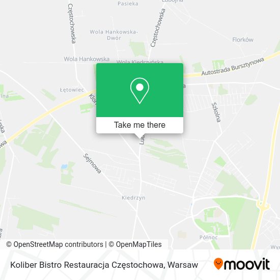 Карта Koliber Bistro Restauracja Częstochowa