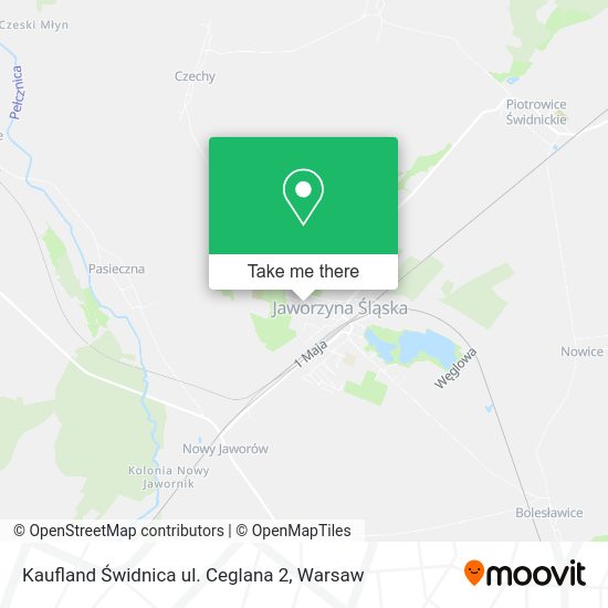 Kaufland Świdnica ul. Ceglana 2 map