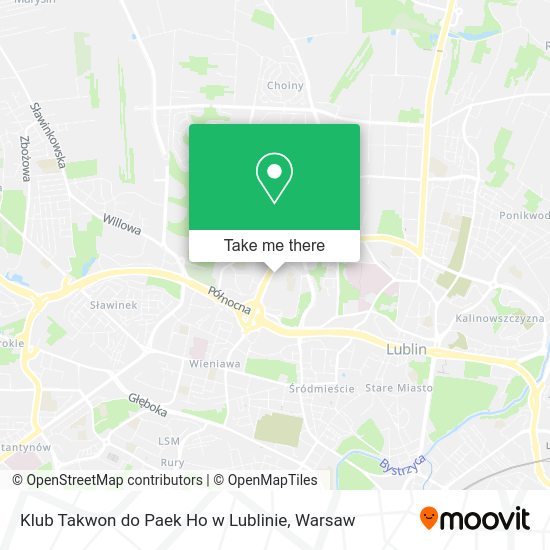 Klub Takwon do Paek Ho w Lublinie map