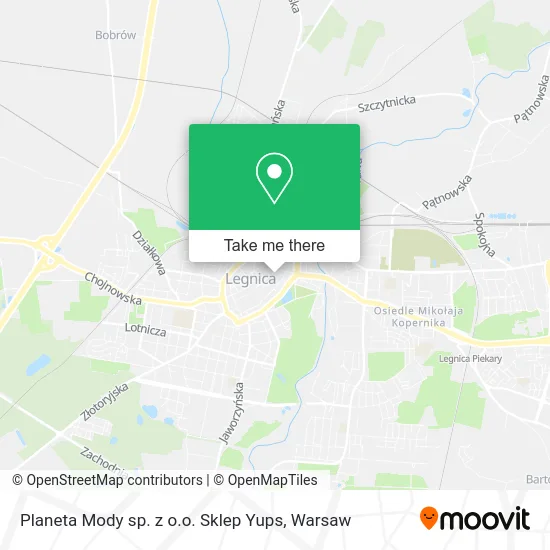 Карта Planeta Mody sp. z o.o. Sklep Yups