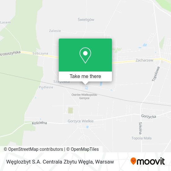 Węglozbyt S.A. Centrala Zbytu Węgla map