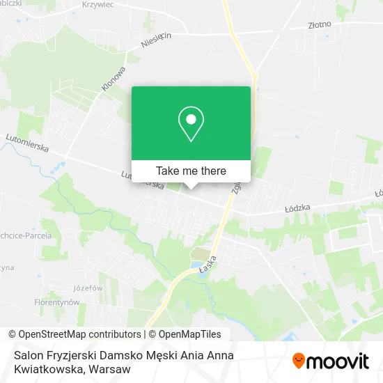 Карта Salon Fryzjerski Damsko Męski Ania Anna Kwiatkowska