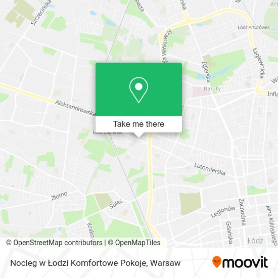 Nocleg w Łodzi Komfortowe Pokoje map