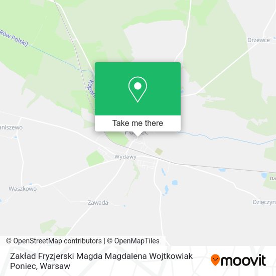 Zakład Fryzjerski Magda Magdalena Wojtkowiak Poniec map