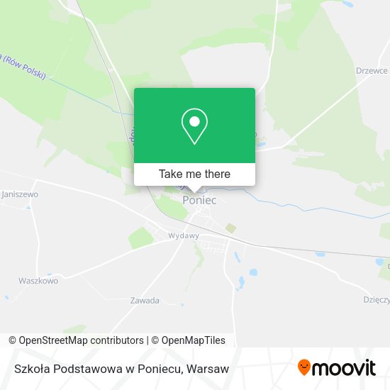 Szkoła Podstawowa w Poniecu map