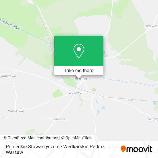 Ponieckie Stowarzyszenie Wędkarskie Perkoz map