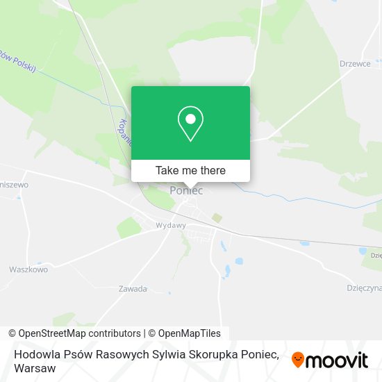 Hodowla Psów Rasowych Sylwia Skorupka Poniec map