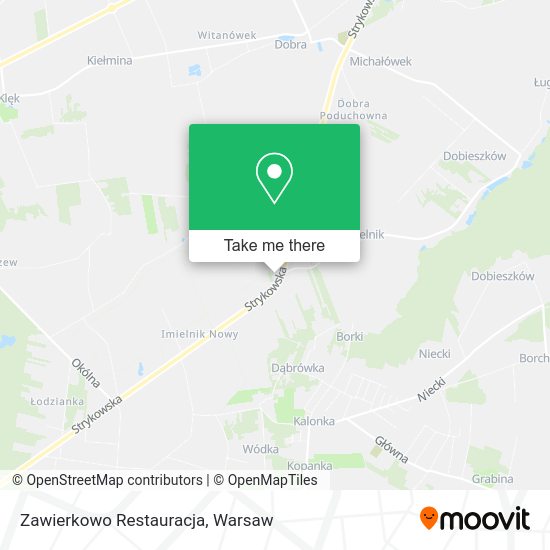 Zawierkowo Restauracja map