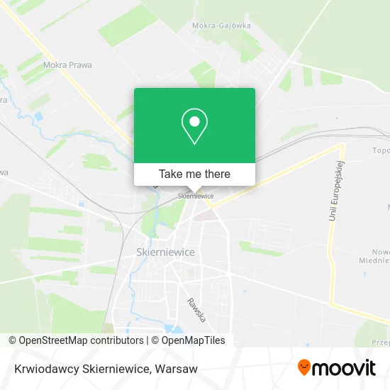 Krwiodawcy Skierniewice map