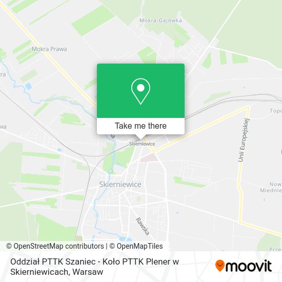 Oddział PTTK Szaniec - Koło PTTK Plener w Skierniewicach map