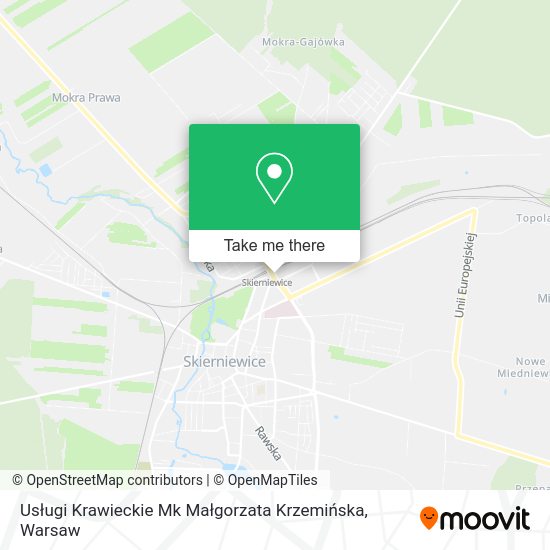 Usługi Krawieckie Mk Małgorzata Krzemińska map