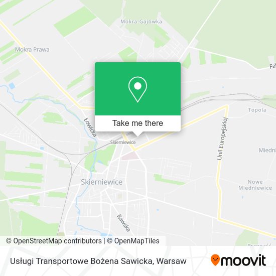 Карта Usługi Transportowe Bożena Sawicka