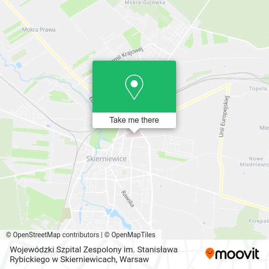 Wojewódzki Szpital Zespolony im. Stanisława Rybickiego w Skierniewicach map