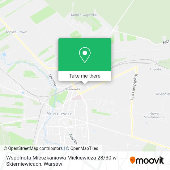 Wspólnota Mieszkaniowa Mickiewicza 28 / 30 w Skierniewicach map