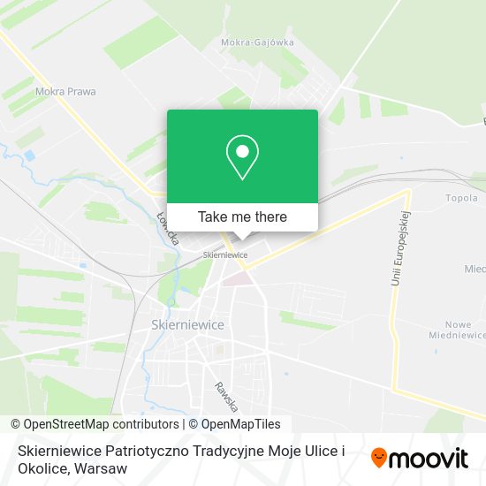 Skierniewice Patriotyczno Tradycyjne Moje Ulice i Okolice map