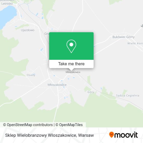 Sklep Wielobranzowy Wloszakowice map