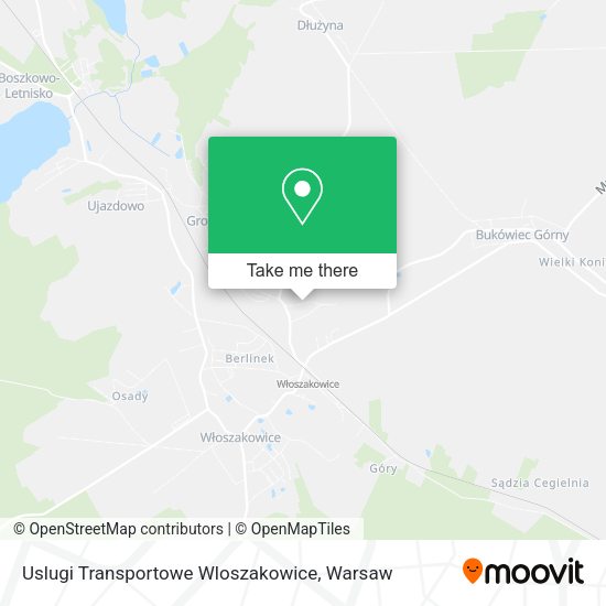 Карта Uslugi Transportowe Wloszakowice