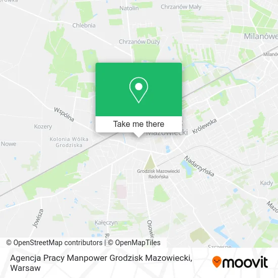 Agencja Pracy Manpower Grodzisk Mazowiecki map